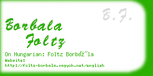 borbala foltz business card